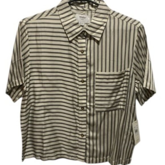 RVCA Sunday Collection stripe polo shirt US 8 NWT - Picture 2 of 5